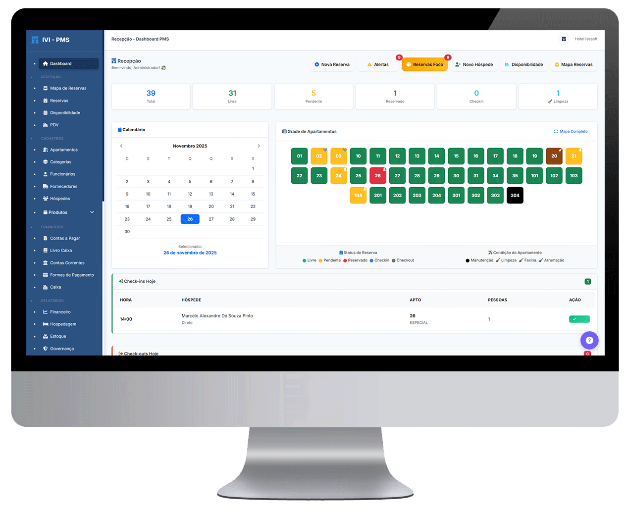 PMS - Sistema Hoteleiro